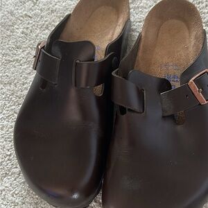 Birkenstock Brown Soft Footbed Clogs